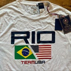POLO Ralph Lauren NWT Rio Olympics T shirt white S